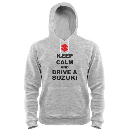 Толстовка Keep calm and drive a SUZUKI