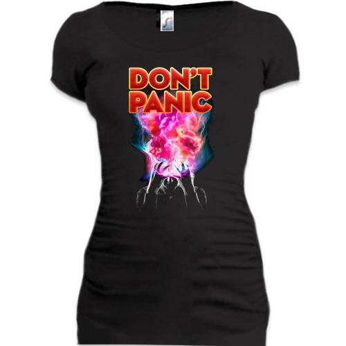 Подовжена футболка Don't Panic