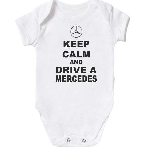 Детское боди Keep calm and drive a Mercedes