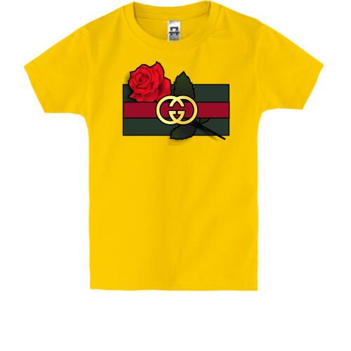 Дитяча футболка з Gucci і трояндою