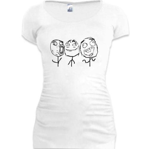Женская удлиненная футболка с Коммиксами
