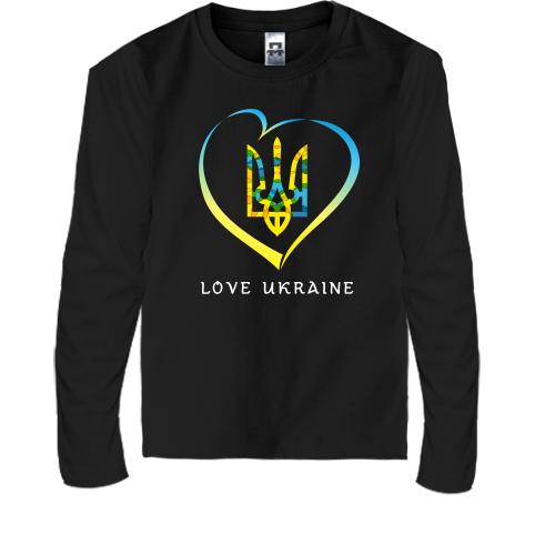 Детский лонгслив Love Ukraine