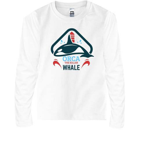 Детский лонгслив Orca the killer whale