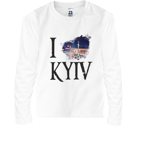 Детский лонгслив Я люблю Киев