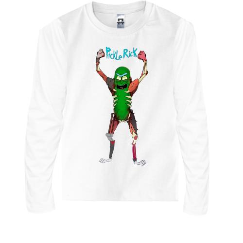 Детская футболка с длинным рукавом Pickle Rick (3)