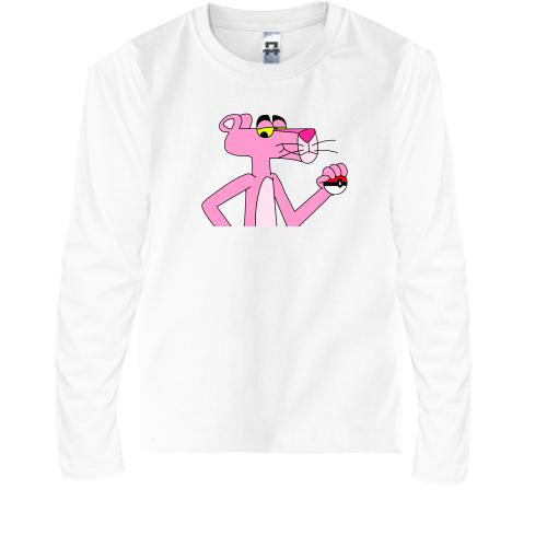 Детская футболка с длинным рукавом с изображением розовой пантер