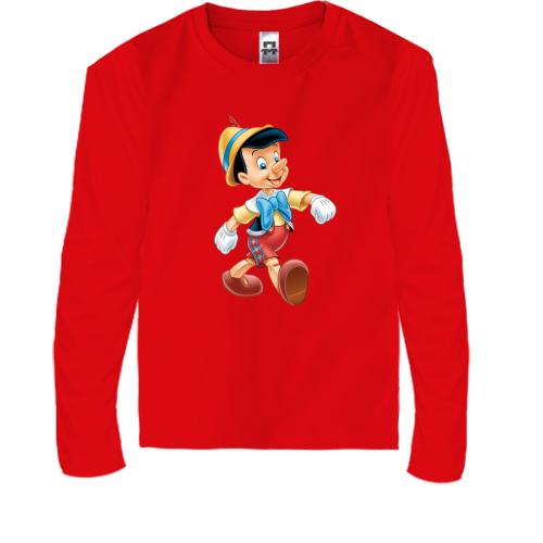 Детская футболка с длинным рукавом с Пиноккио