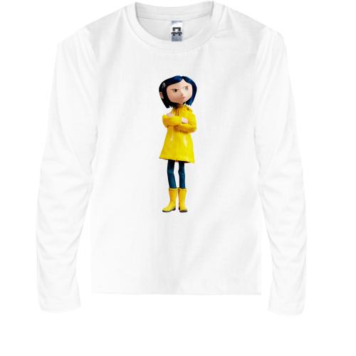 Детская футболка с длинным рукавом с Коралиной