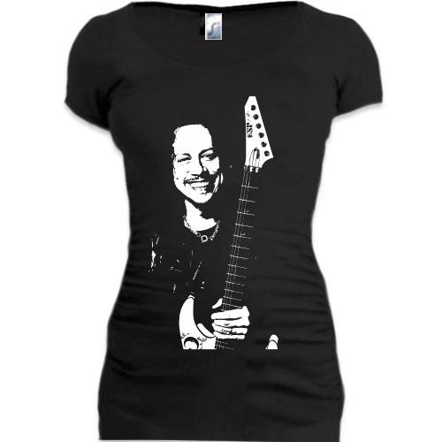 Женская удлиненная футболка Metallica - Кирк Хэммет