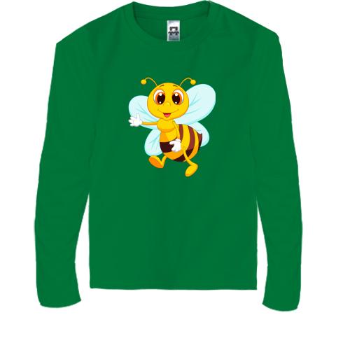 Детская футболка с длинным рукавом с пчёлкой