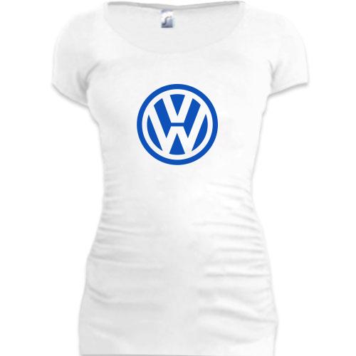 Женская удлиненная футболка Volkswagen (лого)