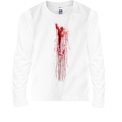 Детская футболка с длинным рукавом с потеками крови