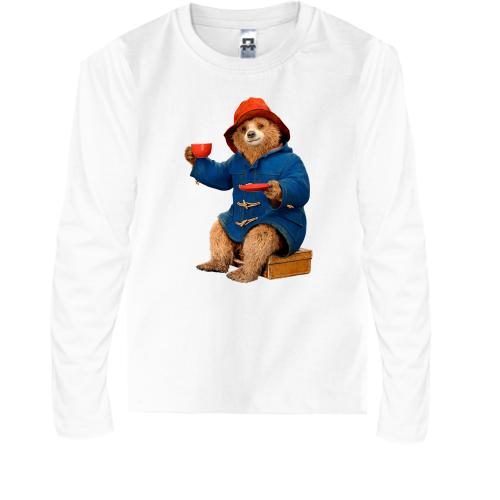 Детская футболка с длинным рукавом с  медведем Паддингтоном