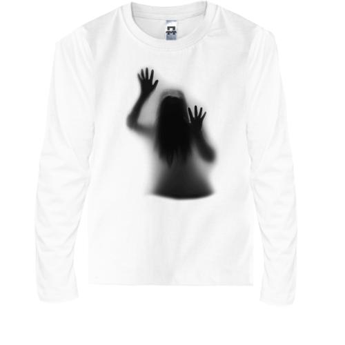 Детская футболка с длинным рукавом с призраком внутри