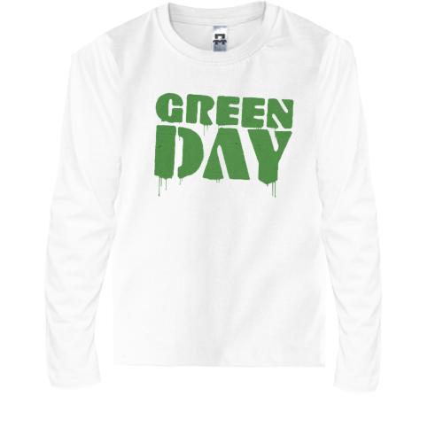 Детская футболка с длинным рукавом Green day (paint)