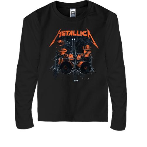 Детская футболка с длинным рукавом Metallica (барабаны)