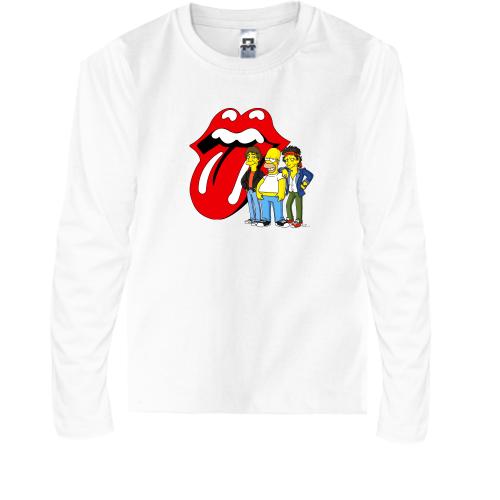 Детская футболка с длинным рукавом Rolling Stones (Simpsons)