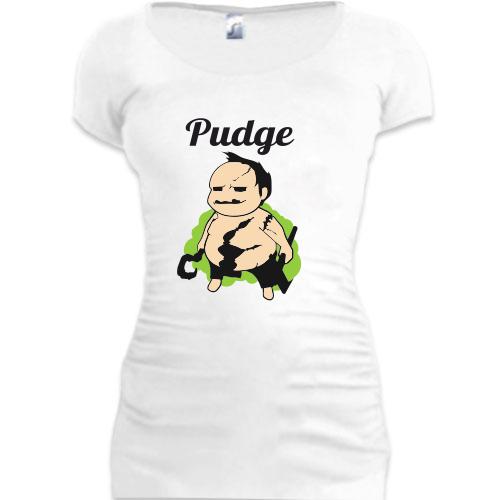 Женская удлиненная футболка Pudge Dota 2
