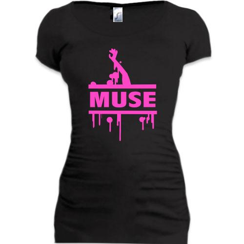 Женская удлиненная футболка Кислотная Muse