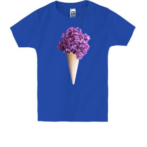 Детская футболка с цветочным мороженым