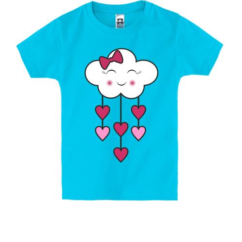 Детская футболка с влюбленным облачком