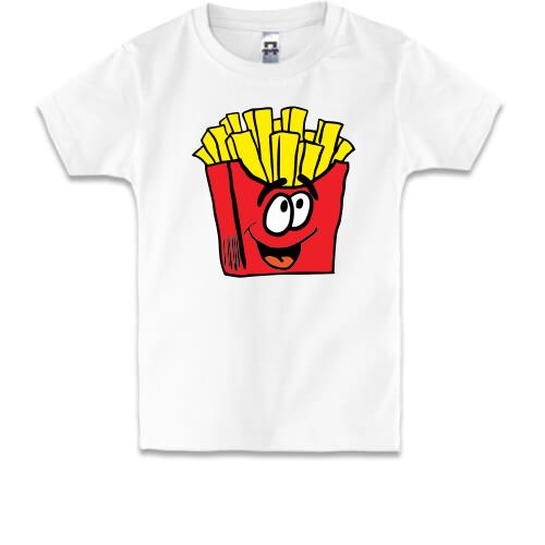 Детская футболка с веселой картошкой фри