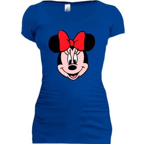 Женская удлиненная футболка Minie Mouse 4