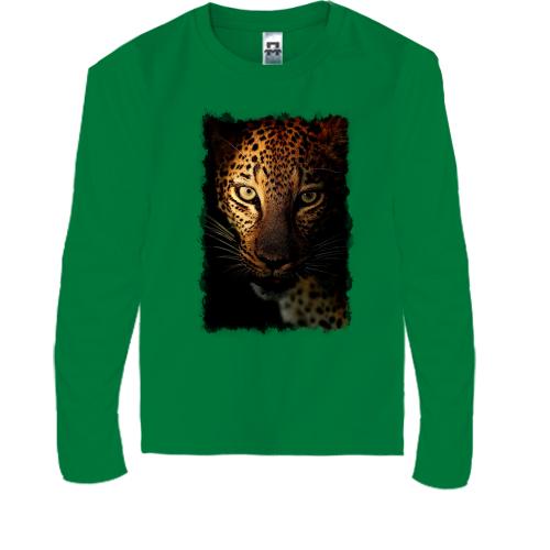 Детская футболка с длинным рукавом со злым леопардом