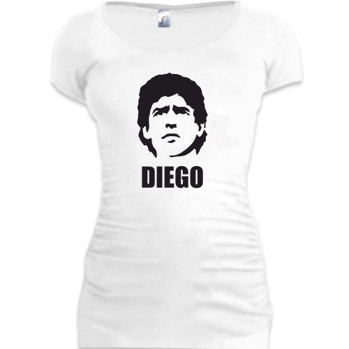 Женская удлиненная футболка Diego Maradona