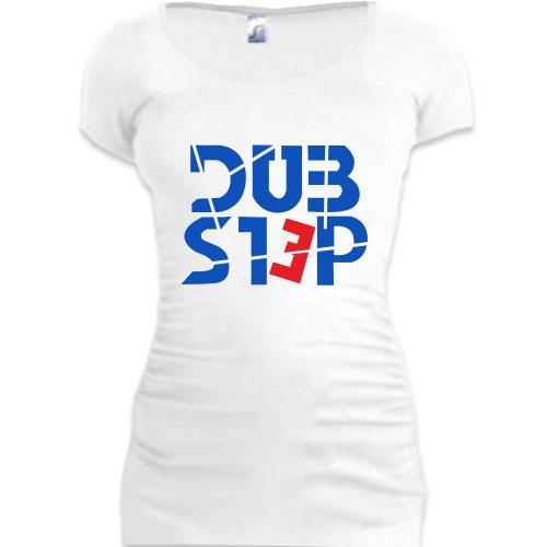 Женская удлиненная футболка Dub step (4)