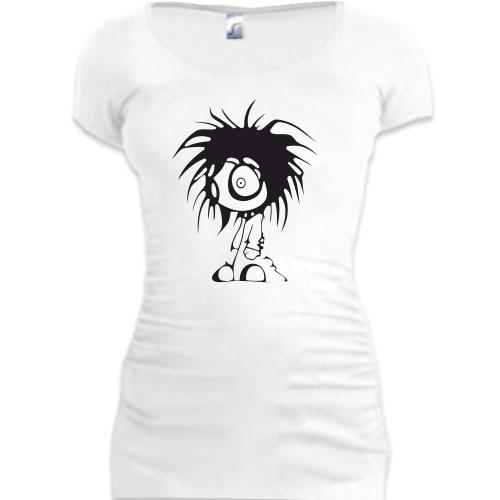 Женская удлиненная футболка Кракозябра