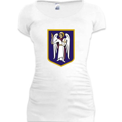 Женская удлиненная футболка с гербом города Киев
