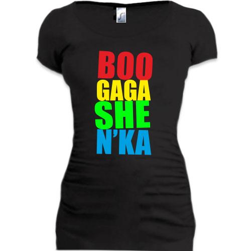 Женская удлиненная футболка Бугагашка