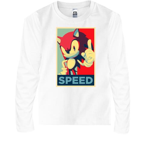 Детская футболка с длинным рукавом с артом Speed (Sonic)