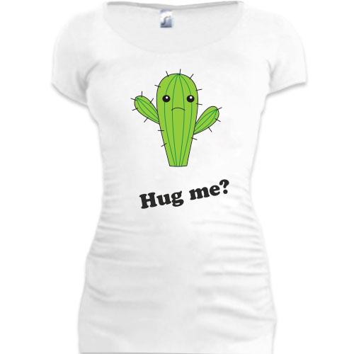 Женская удлиненная футболка Hug Me