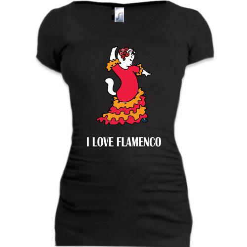 Подовжена футболка i love flamenco