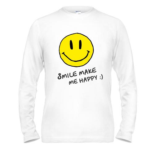 Лонгслив Smile Make me happy