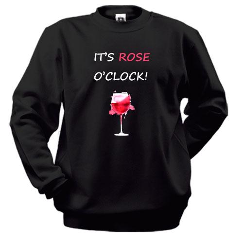 Світшот з написом It's rose o'clock