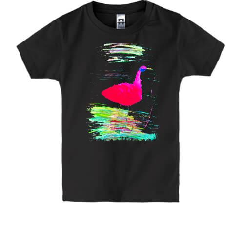 Детская футболка с рисунком Фламинго