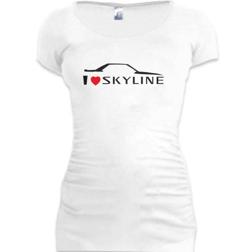 Подовжена футболка я люблю Skyline