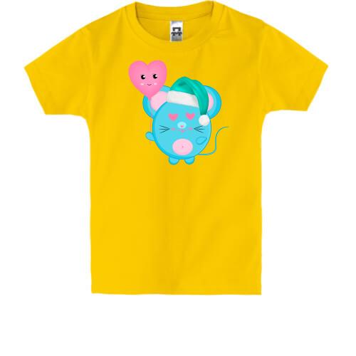 Дитяча футболка с голубой крысой