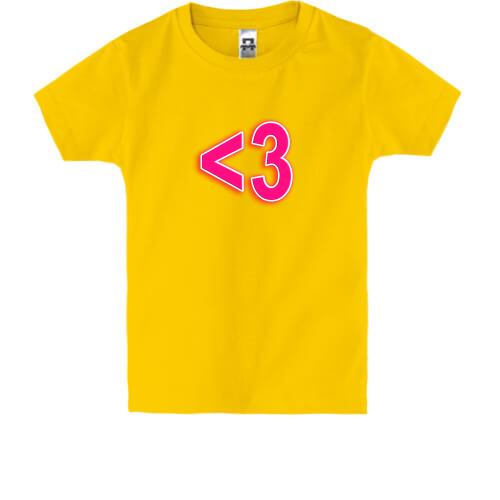 Детская футболка с сердечком из символов