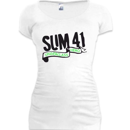 Женская удлиненная футболка Sum 41