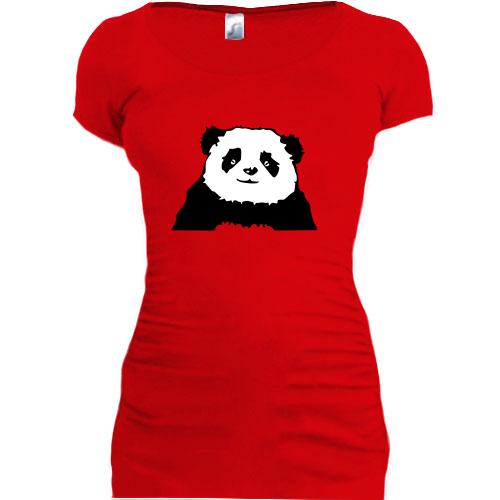 Женская удлиненная футболка Панда