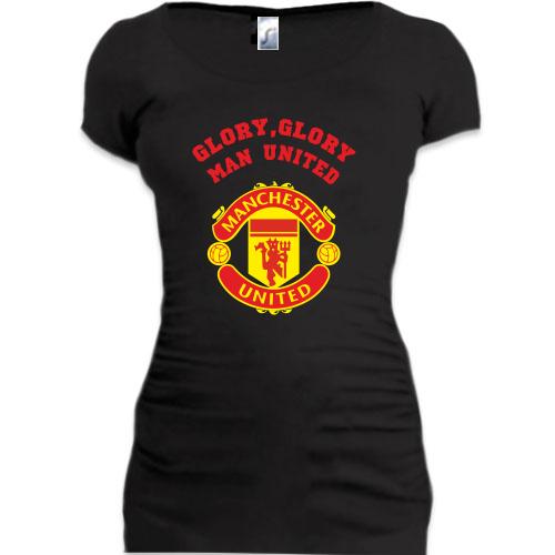 Женская удлиненная футболка Glory Glory ManU