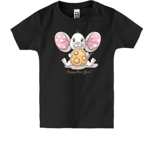 Детская футболка с крысой и печеньем