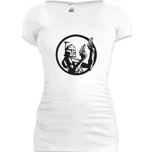 Женская удлиненная футболка Fett