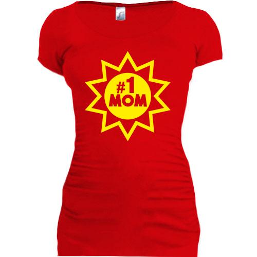 Женская удлиненная футболка Mama№1