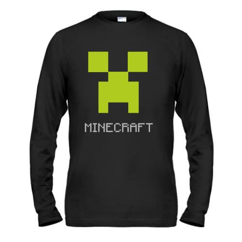 Чоловічий лонгслів Minecraft logo grey