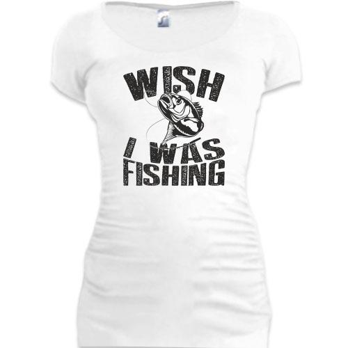 Подовжена футболка Wish I was fishing